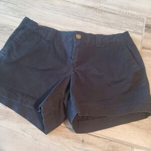 Old Navy Black Khaki Shorts Size 4 Low Rise Cotton